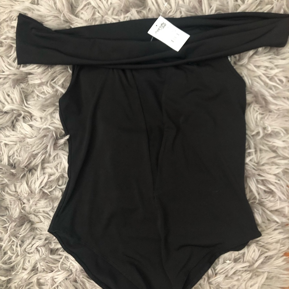 CR Off the shoulder mesh cutout bodysuit *NWT*
